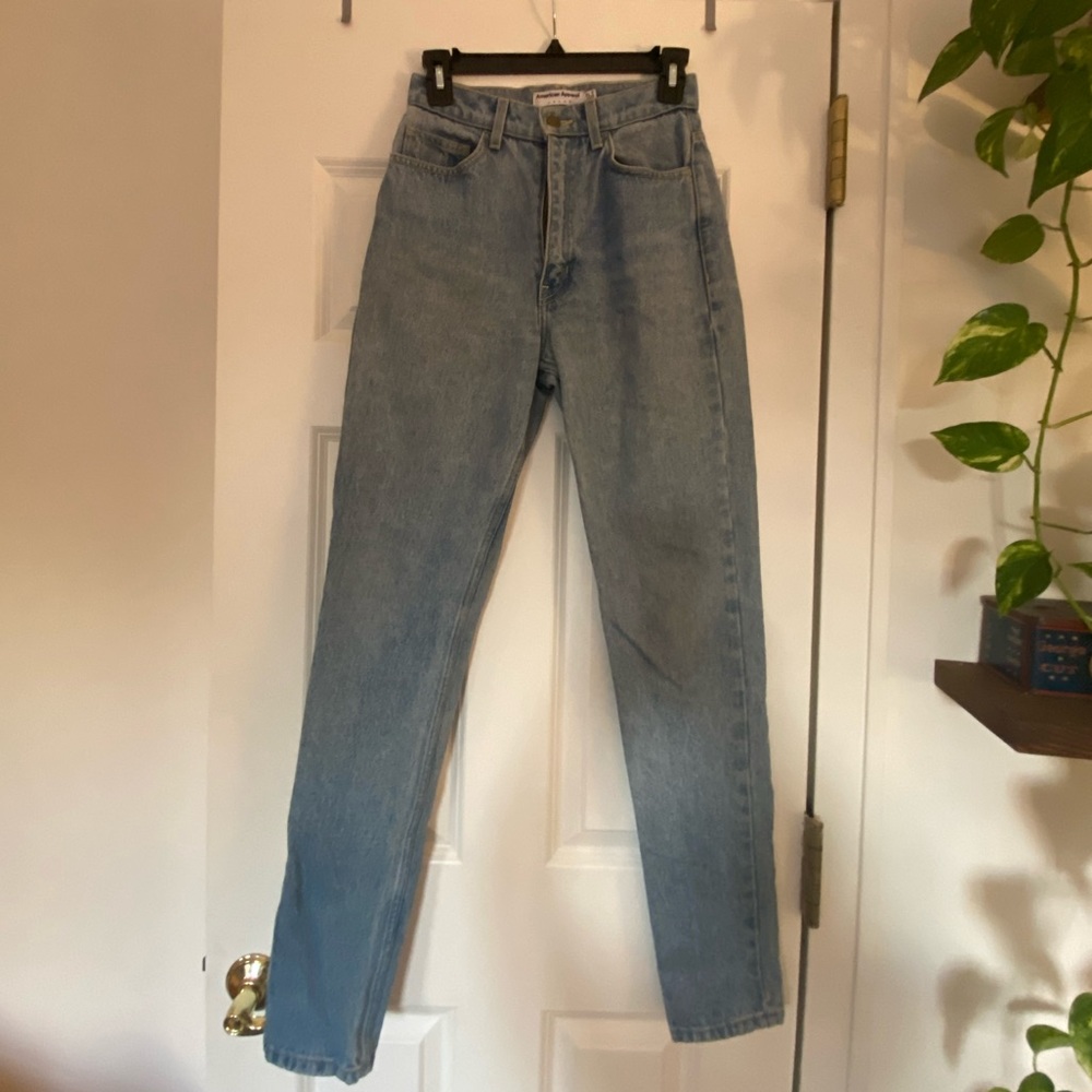 American Apparel high-waisted vintage acid wash denim jeans size 26